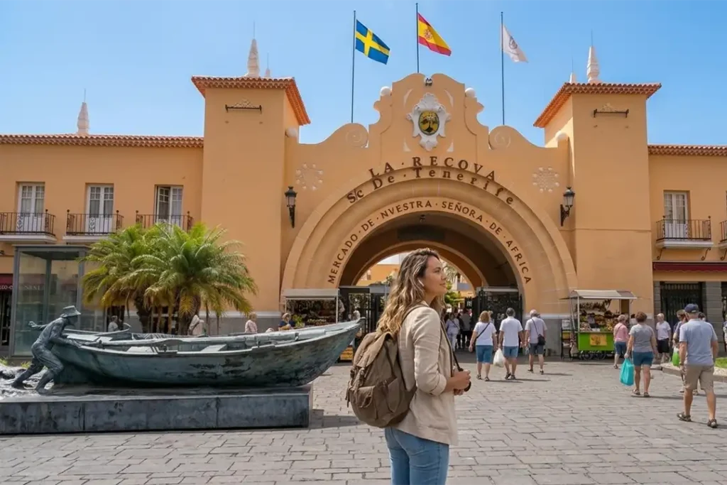 Un voyageur au marché Nuestra Señora de África (La Recova), Santa Cruz de Tenerife.