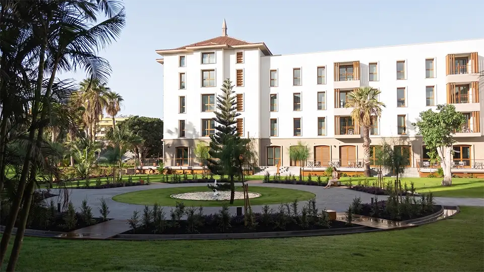 Vue sur le jardin du Gran Hotel Taoro, Puerto de la Cruz, Ténérife